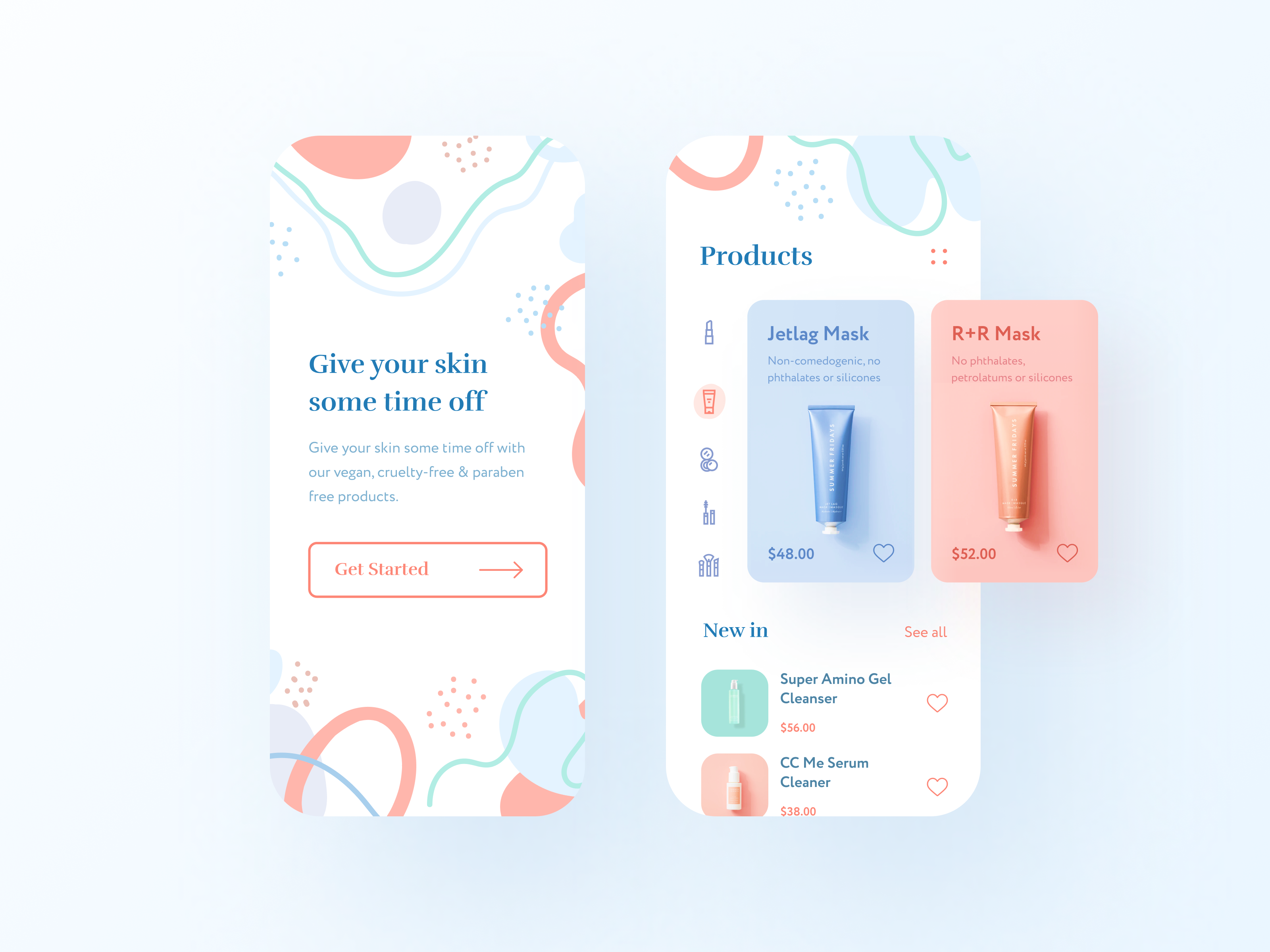 Example of Cosmetics Mobile App